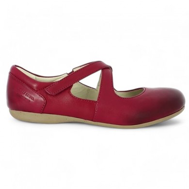 Ballerine Fiona 72 rouge 42, 43, 44, 45 femme Josef Seibel, vue coté