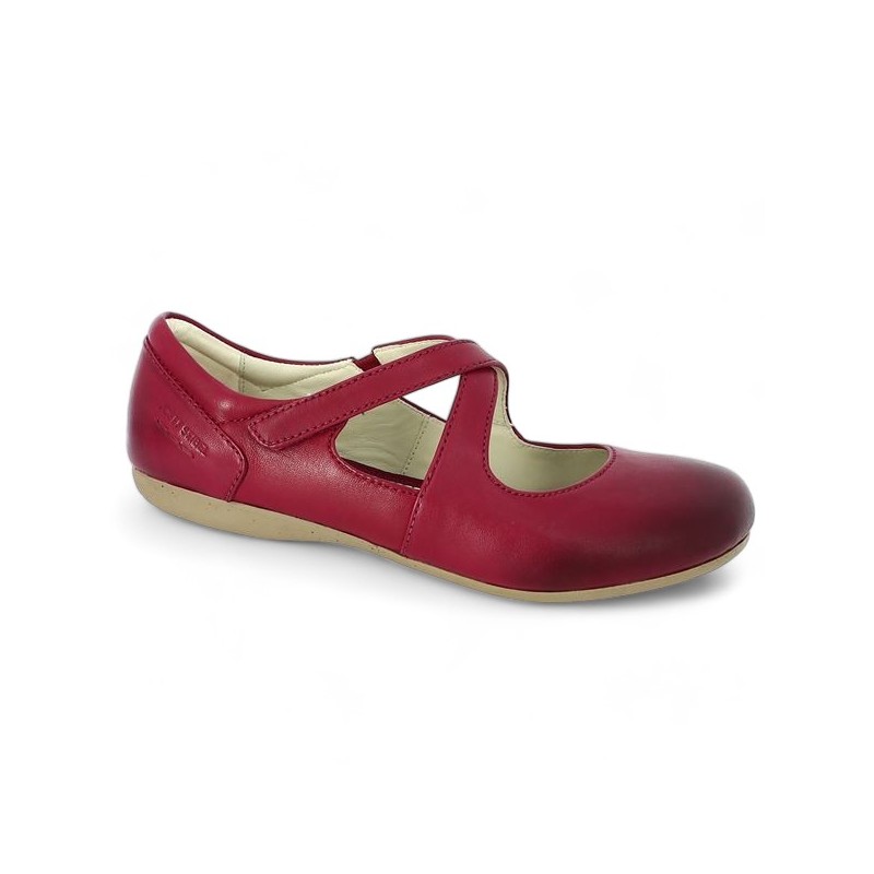 Ballerine Josef Seibel Fiona 72 rouge berry grande taille femme, vue profil