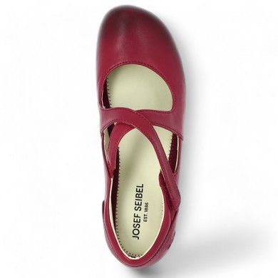 Ballerine Fiona 72 rouge grande pointure femme Josef Seibel, vue dessus