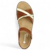 Sandales D2058-24 confort Remonte femme 42, 43, 44, 45 brides camel et doré Shoesissime, vue dessus