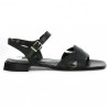 Gabor flat sandal large size woman black chic Shoesissime, side view