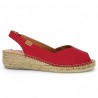 espadrille rouge femme grande taille toni pons Shoesissime, side view