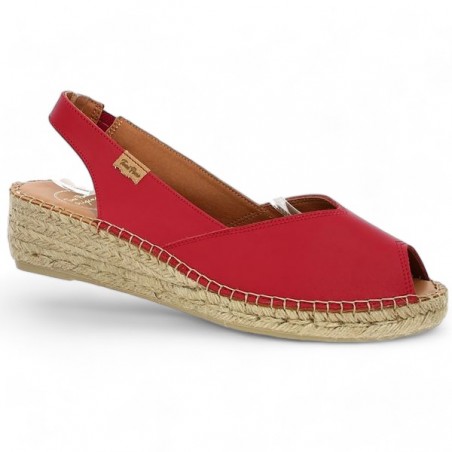 espadrille rouge femme 42, 43, 44, 45 toni pons Shoesissime, profile view