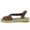 Shoesissime Toni Pons women's large size leopard summer shoes, inside view