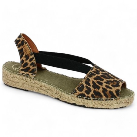 leopard-print string sandals 42, 43, 44, 45 Shoesissime toni Pons women, profile view