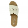 Claquette talon compensé beige clair femme grande pointure Remonte D1N51-60, vue dessus