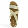 Beige gold Remonte D1J50-90 comfort slippers, top view