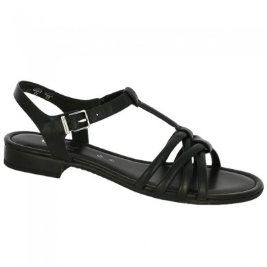 Gabor sandal large size black 42.804.57, profile view