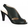 Valencia - Black sandal with fashion heel - Chaussures femme grande taille - Shoesissime