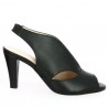 Valencia - Black sandal with fashion heel - Chaussures femme grande taille - Shoesissime