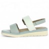 Melody - Nude-pieds blanc et bleu - Sandale Compensée 43, 44, 45 femme - Shoesissime