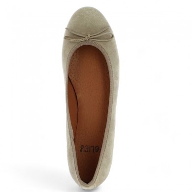 ballerine femme 42, 43, 44, 45 beige Shoesissime, vue dessus