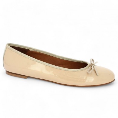 nude patent ballerina 42, 43, 44, 45 Shoesissime, side view