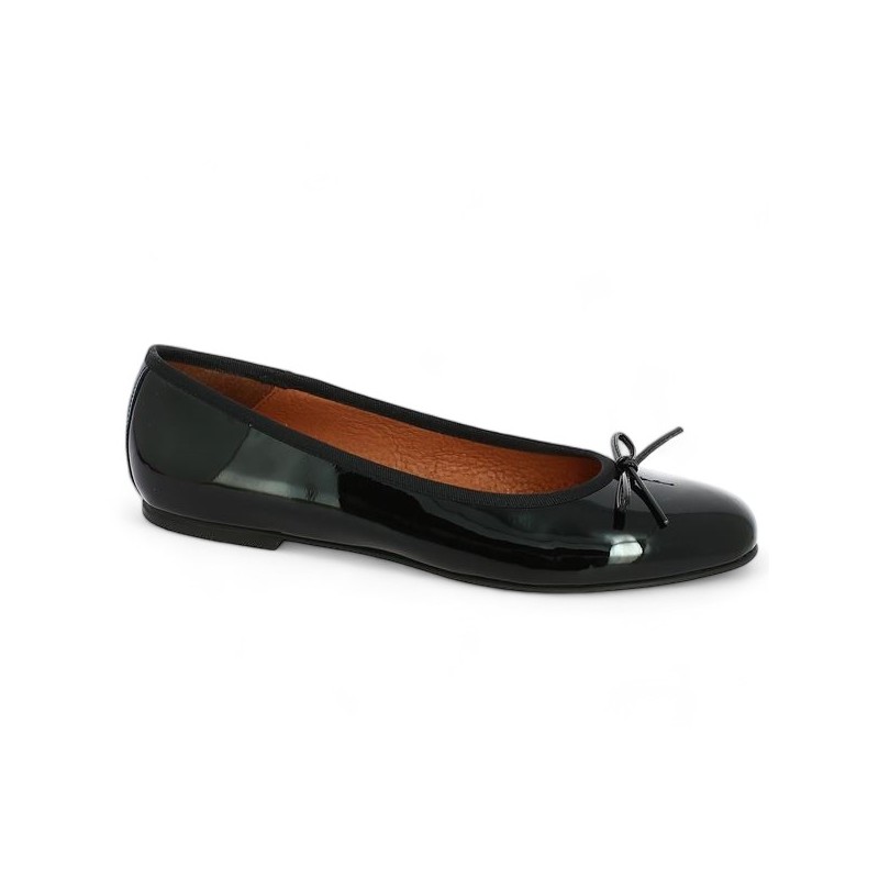 ballerine vernie noire 42, 43, 44, 45, 46 femme Shoesissime, vue profil