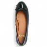 Shoesissime women's large size black patent ballerina, top view