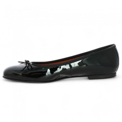 ballerine cuir vernis noire grande taille femme Shoesissime, vue intérieure