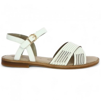 Shoesissime flat white sandals 42, 43, 44, 45 women, side view