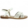 Shoesissime flat white sandals 42, 43, 44, 45 women, side view