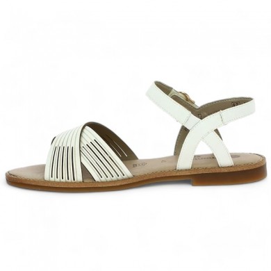 Women's white leather sandals 42, 43, 44, 45 Shoesissime, inside view