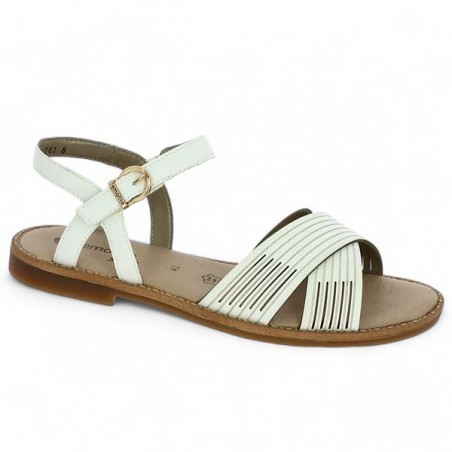 Remonte D3673-80 large white flat sandal, profile view