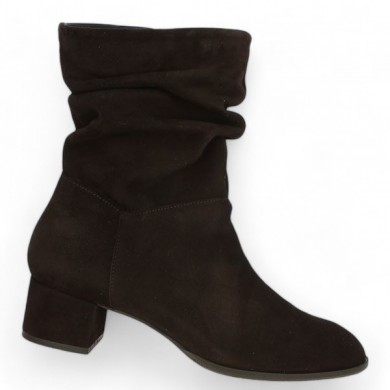 dark brown ankle boot small heel large size woman Shoesissime, view profile