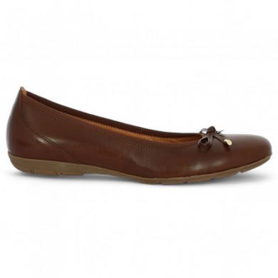 ballerina Gabor 42, 42.5, 43, 44 camel leather Shoesissime, side view