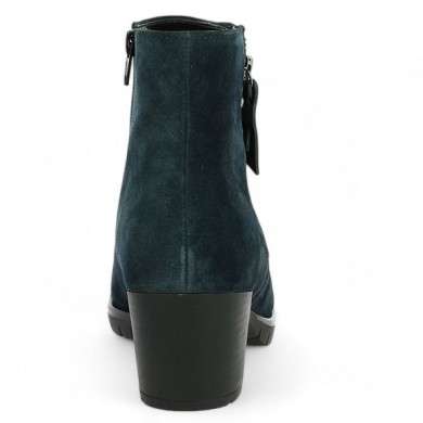 boots zip coté bleu grande taille femme Gabor, vue arrière