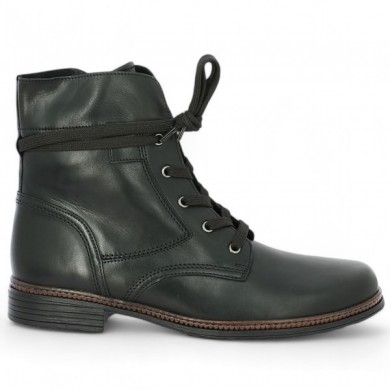 Bottines à lacets cuir noir Gabor grande pointure 54.674.27, vue coté