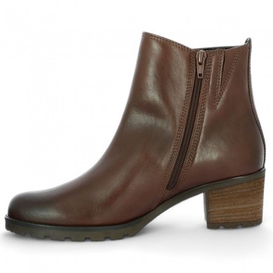 Bottines confort petit talon marron Gabor 42, 42.5, 43, 44, vue intérieure