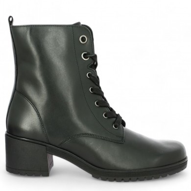 Bottine noire à lacets talon carré femme 42, 42.5, 43, 44, Gabor, vue coté