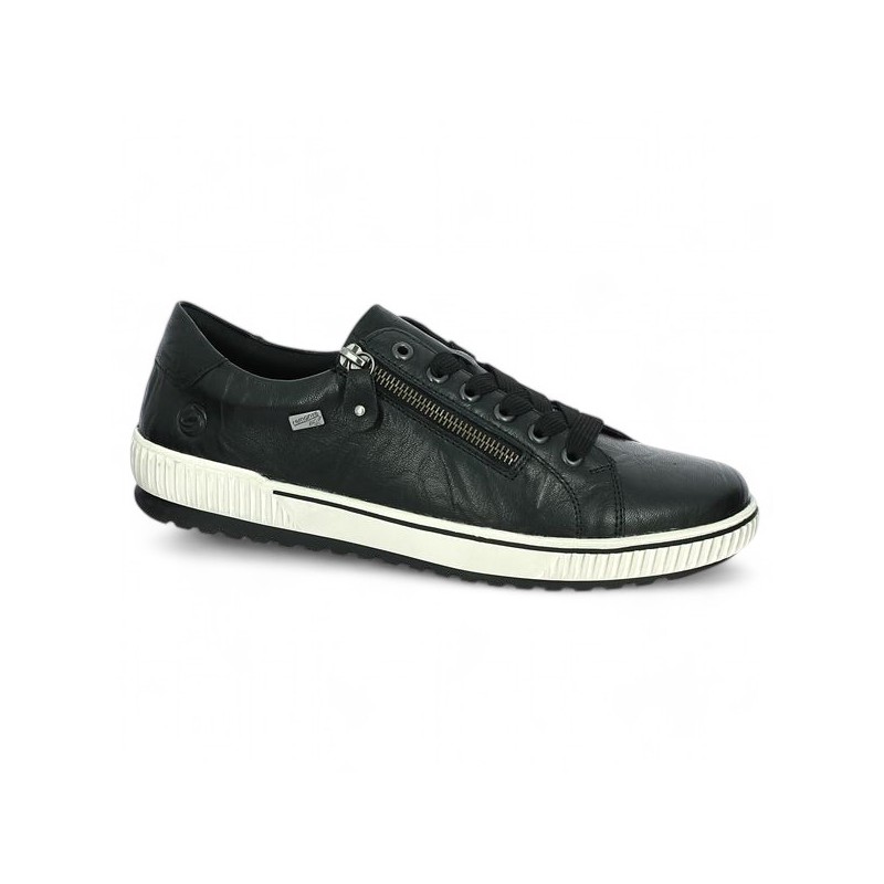 black Remonte D0700-00 sneakers large size, profile view