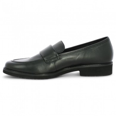 women's 42, 42.5, 43, 44 Shoesissime black leather flats, interior view