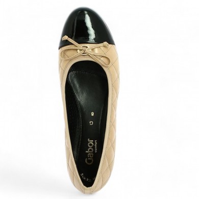 ballerina beige black 42, 43, 44, 45 Shoesissime, top view