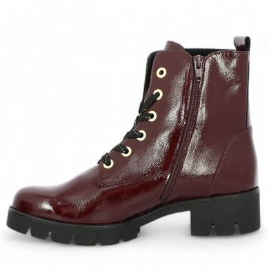 Bottines à lacets Vernis bordeaux femme 8, 8.5, 9, 9.5 Gabor 51.711.95, vue intérieure