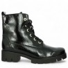 Black patent boots Gabor 51.711.97 large size woman, side view