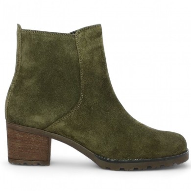 Khaki boots Gabor 42, 42.5, 43, 44, Shoesissime, side view