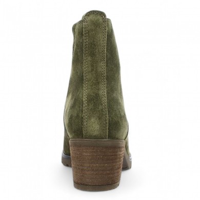 Boots vert kaki femme pointure 42, 42.5, 43, 44 Shoesissime, vue arrière