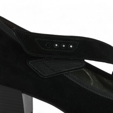 escarpin noir à bride femme 42, 42.5, 43, 44 Shoesissime, vue détails