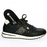 Women's sneakers large size black gold D1G00-03 removable sole woman, view details