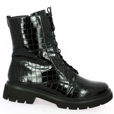 Remonte crocodile patent boots 42, 43, 44, 45 Shoesissime, profile view