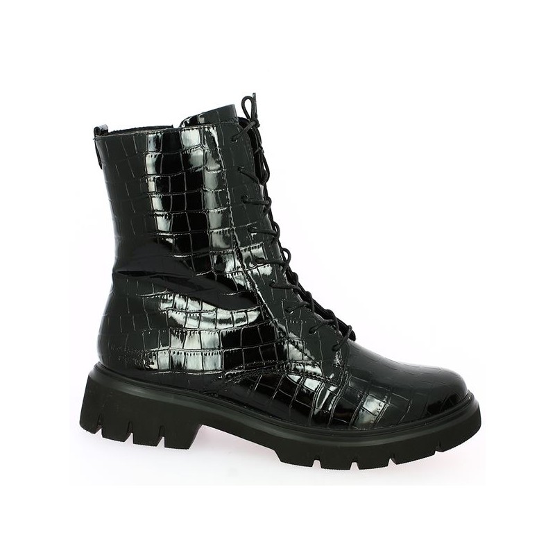 boots vernis croco Remonte 42, 43, 44, 45 Shoesissime, vue profil