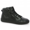 Tamaris Confort women's black leather high top sneaker, large size, profile view