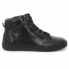 Tamaris Confort black leather high top women's basket, side view