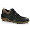 Remonte black leather tennis shoe large size R1477-03, profile view