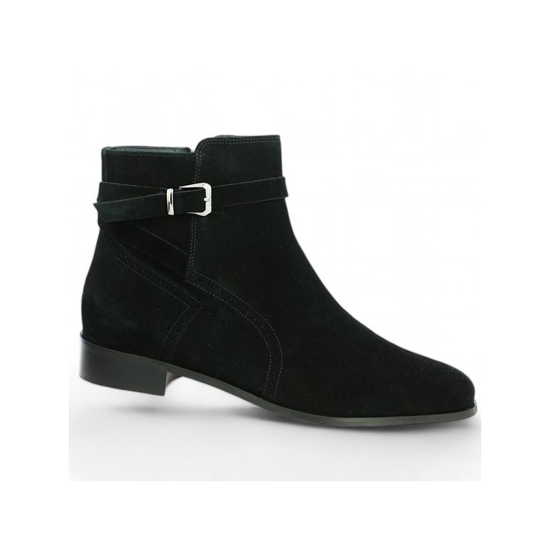 Bottines velours noir femme hotsell