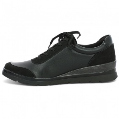 Sneakers noire femme R0708-02 Remonte chaussure grande taille femme, vue intérieure.