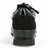 Women's black comfort sneakers R0708-02 Remonte women's large size, heel view.