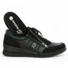 black comfort shoes removable sole large size woman, view details