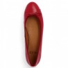 Folie's large size red leather ballerina, top view