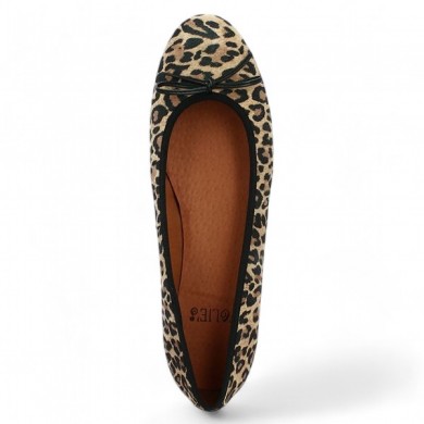 Shoesissime large size leopard ballerina, top view